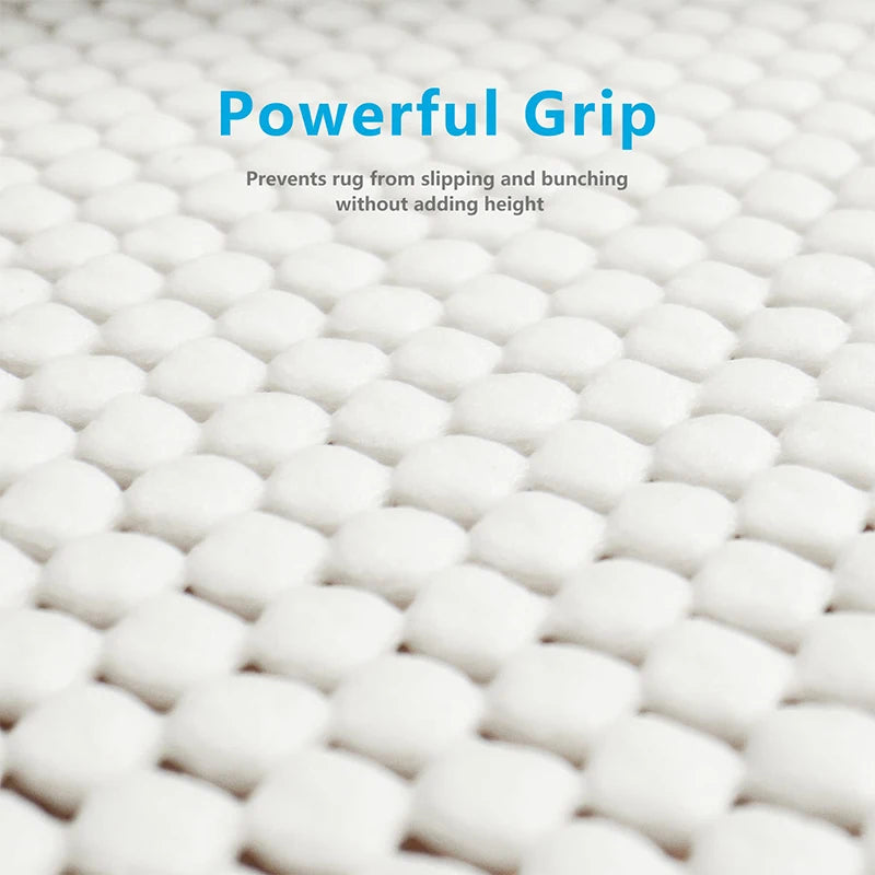 tapis anti dérapant pvc blanc cassé structure carrés moderne salle bain réutilisablewasher
