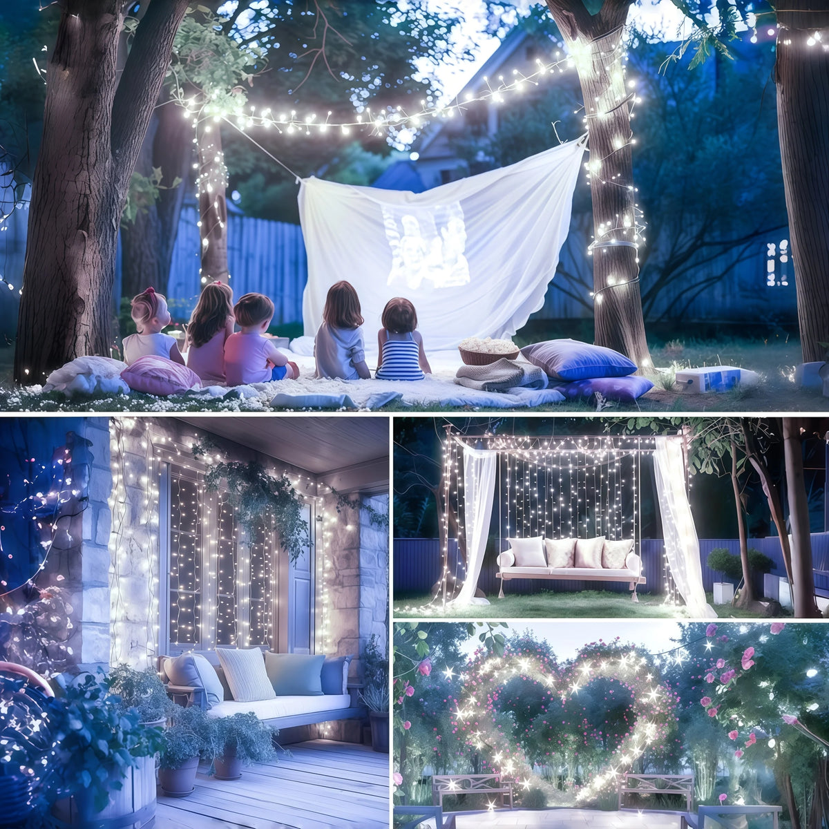 guirlande lumineuse solaire modes blanc chaud filament cuivre moderne patio jardin decoration noel