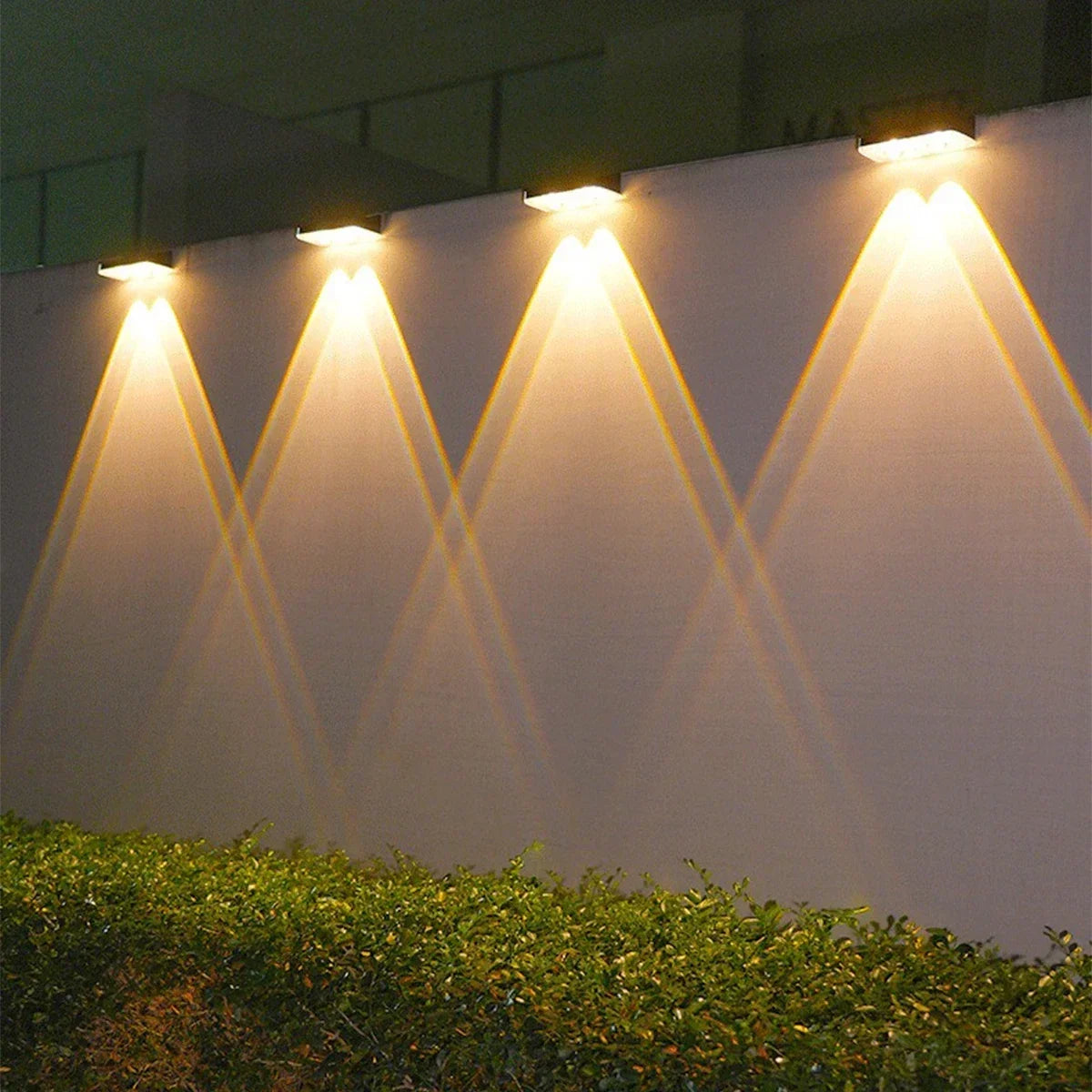 applique murale solaire moderne noire lumières led ip65 étanche cale