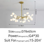 suspension lumineuse or blanc feuilles stylisées opalescente contemporaine 18 ampoules