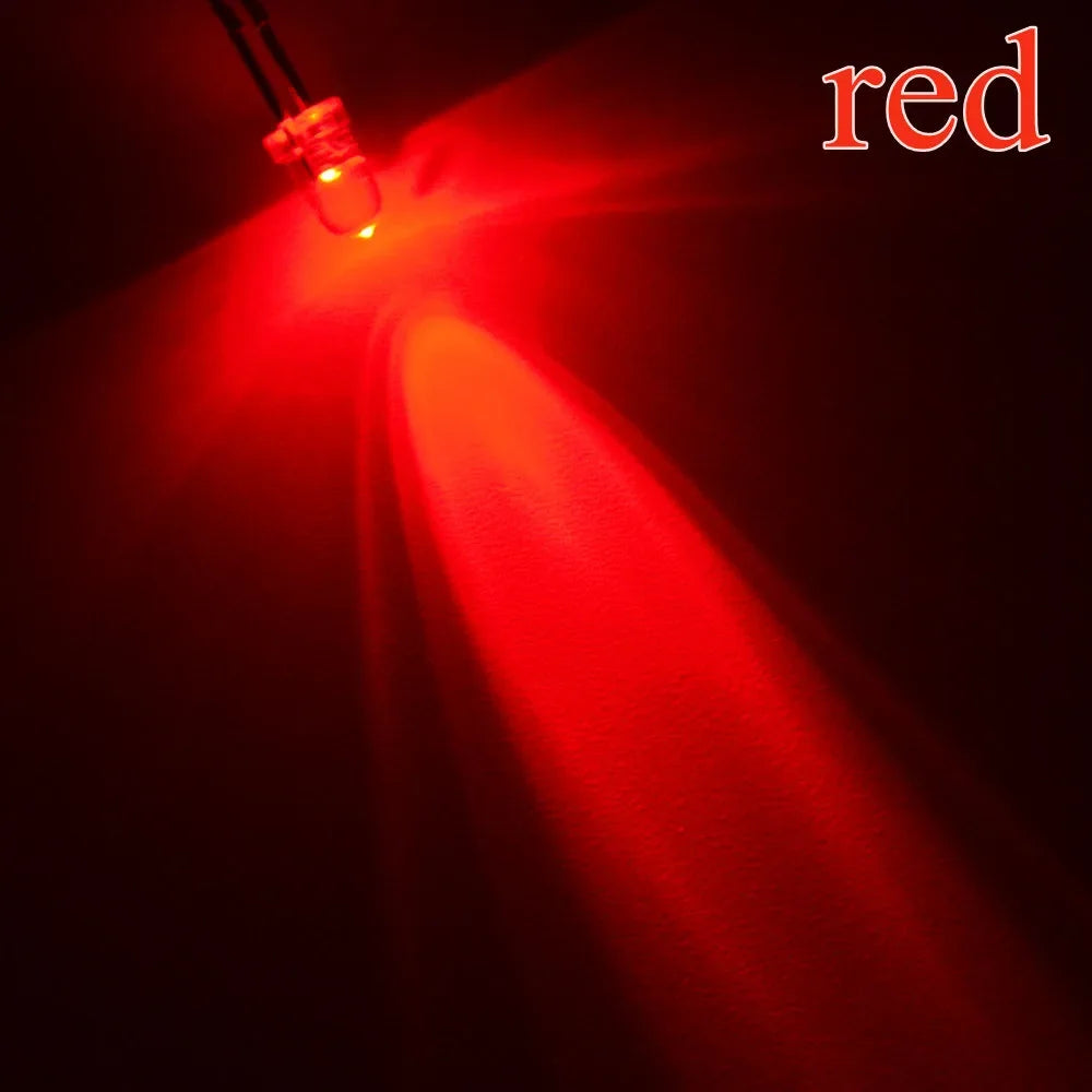 diodes led bleu vert rouge blanc rose violet orange 3mm round transparent 1000 pièces