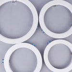 anneaux lumineux blancs modernes spots led encastrables adaptable anneaux fixation tringles blancs opaques