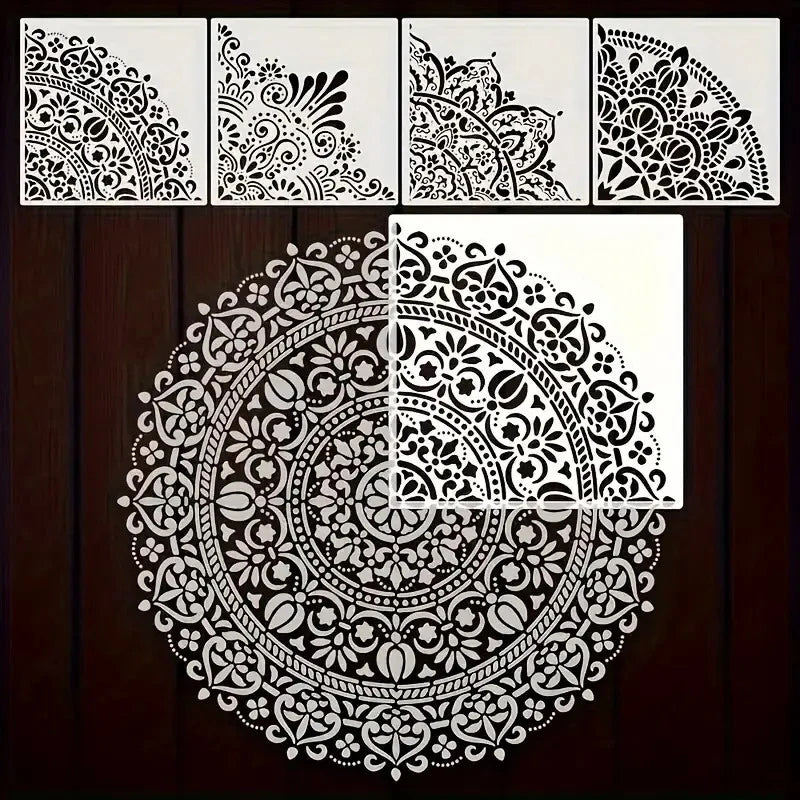 pochoirs peinture blancs floral ajouré art nouveau opaques murs sols meubles toiles