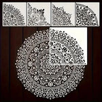 pochoirs peinture blancs floral ajouré art nouveau opaques murs sols meubles toiles