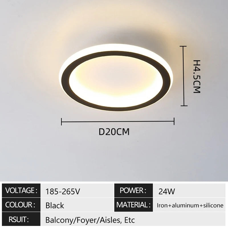 lampe couloir moderne blanc noir rond carré pentagone