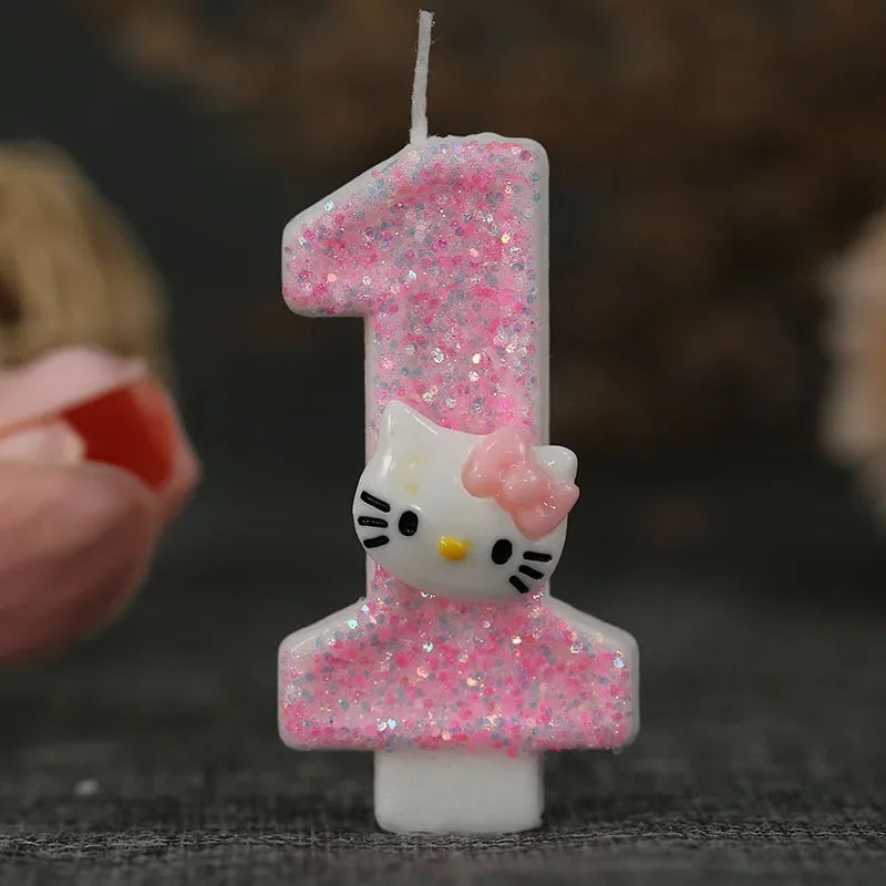 bougies forme chat pailletées rose pâle blanc mariage anniversaire décoratives enfantines