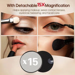 Miroir maquillage avec contrôle tactile et variateur