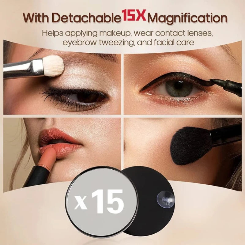 Miroir maquillage avec contrôle tactile et variateur