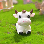 figurines animaux zodiaque résine finition mat cartoon mignon couleurs vives yeux noirs sourire rose