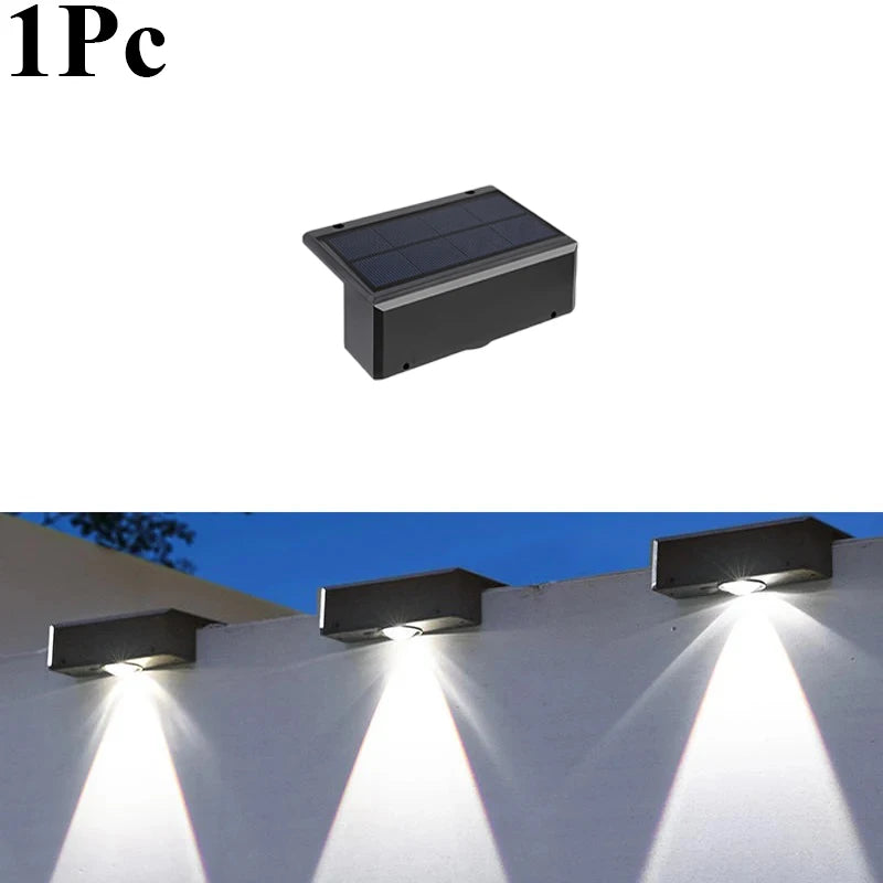 éclairage solaire moderne appliques murales noires ip65 led oeilletsextérieur autonomes