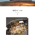 lampe suspendue moderne transparente dorée fil cuivre câble suspendu chambre salon étude chambre d'hôtel