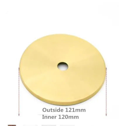 disques métalliques dorés lisses brillants modernes accessoires éclairage diy abat jour fixations invisibles trou