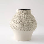 vase céramique moderne blanc texture tissée décoration intérieure plié