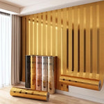 rideau décoratif moderne or rayures brillant adhésif élégant tissu rouleau chambre salon