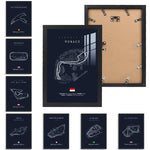 cadre photo noir moderne toile circuit f1 imola affiche photo clip ressort 30x40cm