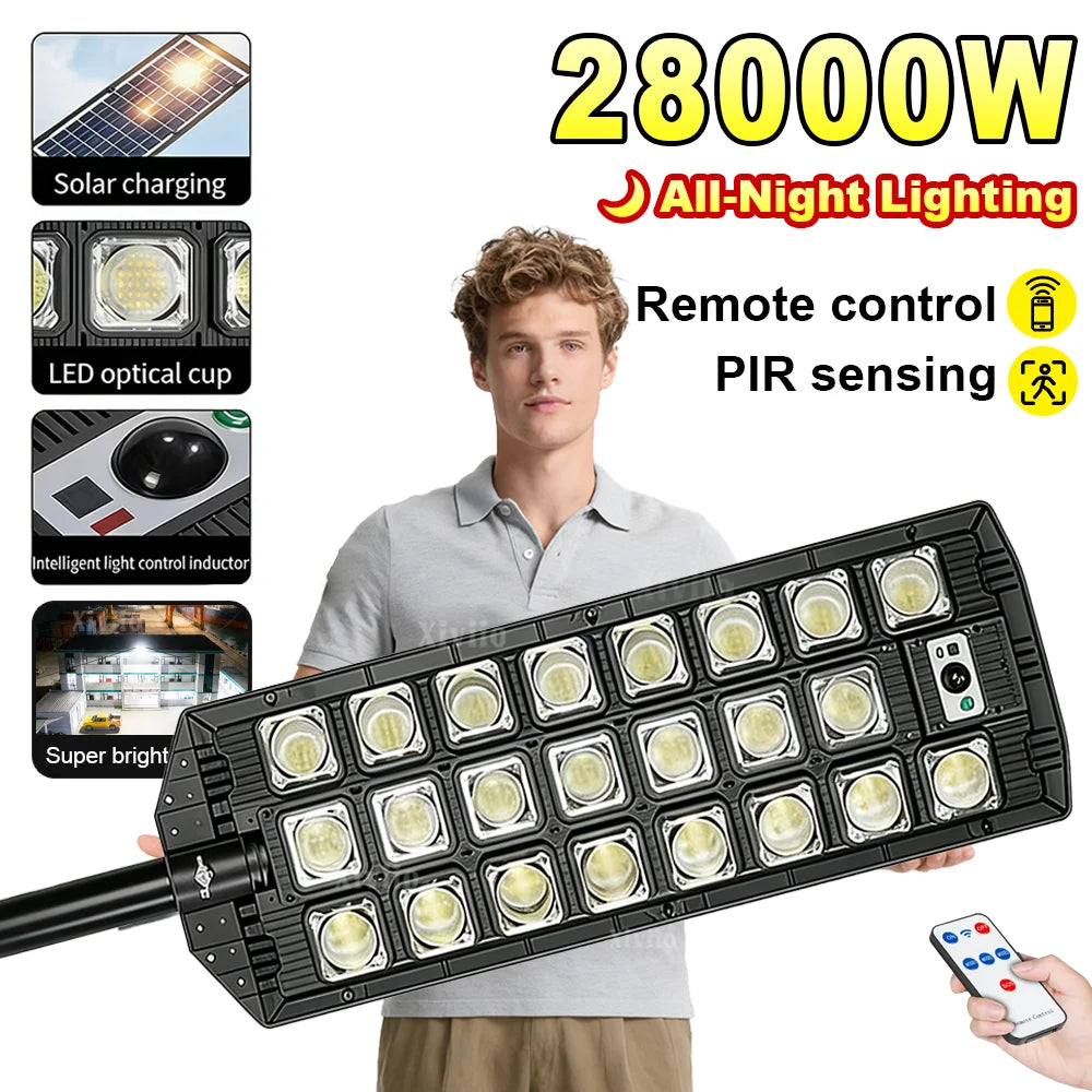 lampe solaire led ultra brillante ip68 moderne télécommande radar sensingextérieur autoinstallation économieénergie longuevieABS noir