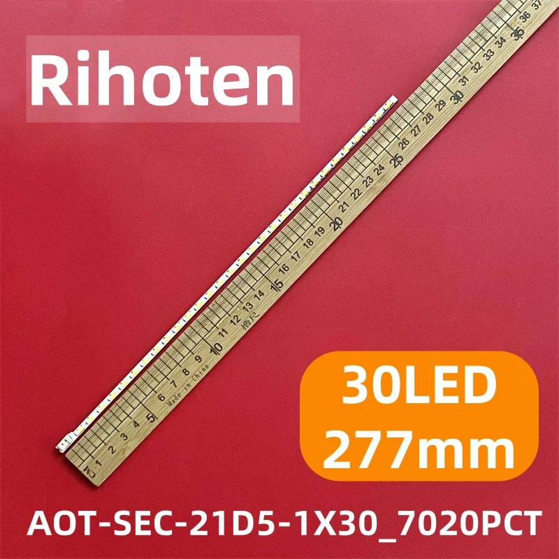 ruban led blanc lisse moderne 277mm 30 lampes rétroéclairage télévision connecteur extrémités