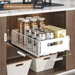 caisse rangement blanc moderne grille ronde acier fixations jars conservation double couche