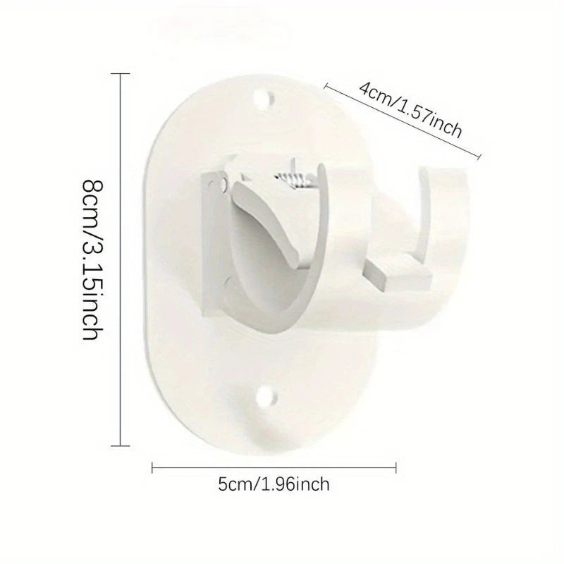 supports adhésifs rideaux noir blanc modernes fixations murales pvc utilisation multiple