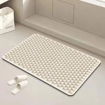 tapis sol salle bain diatomée beige absorbant moderne antidérapant séchage rapide intérieur