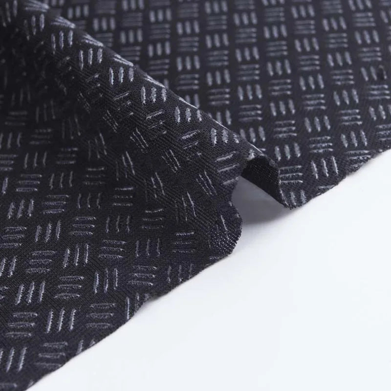 tissu extensible antidérapant polyester imperméable moderne noir carreaux 160cm large qualité chinoise