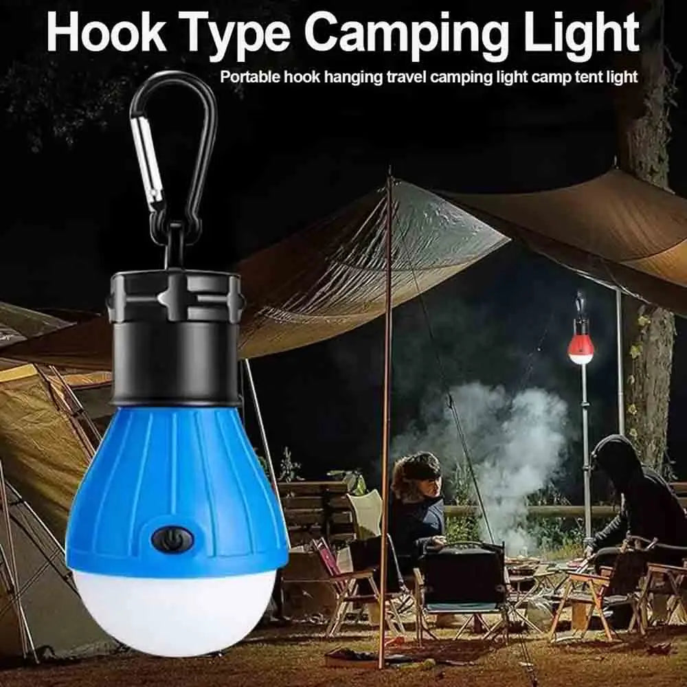 lampe camping portable extérieure crochet lumineuse randonnée voyage parc urgence bleue rouge verte moderne