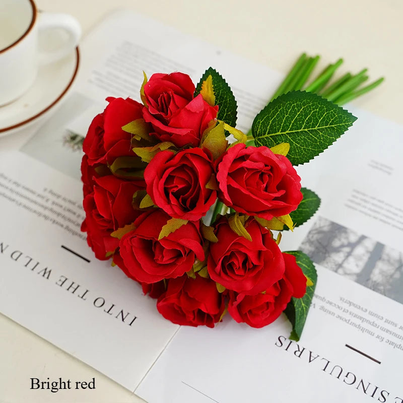 décoration intérieure bouquet roses artificielles mariage anniversaire baby shower minimaliste moderne