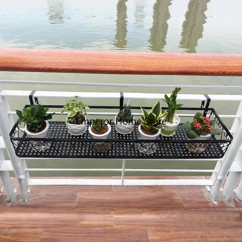étagère murale noire moderne grille florale clips suspension plante pot assemblage économique
