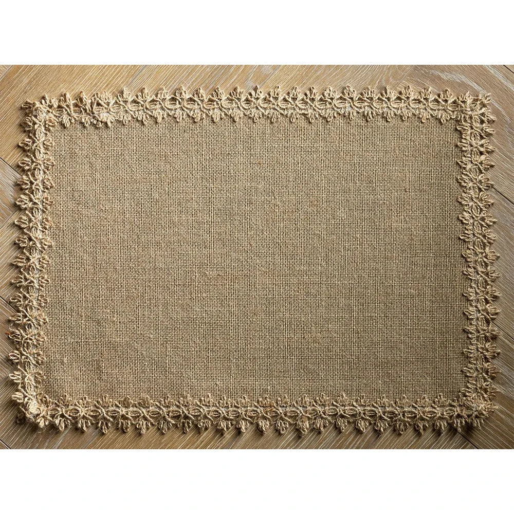serviettes table beige blanc tissu naturel franges rustique chic noël mariage fêtes anniversaire