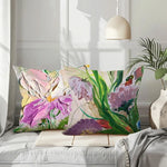 taie d'oreiller violet fleur abstraite 45x45cm zip closure moderne salon chambre coucher