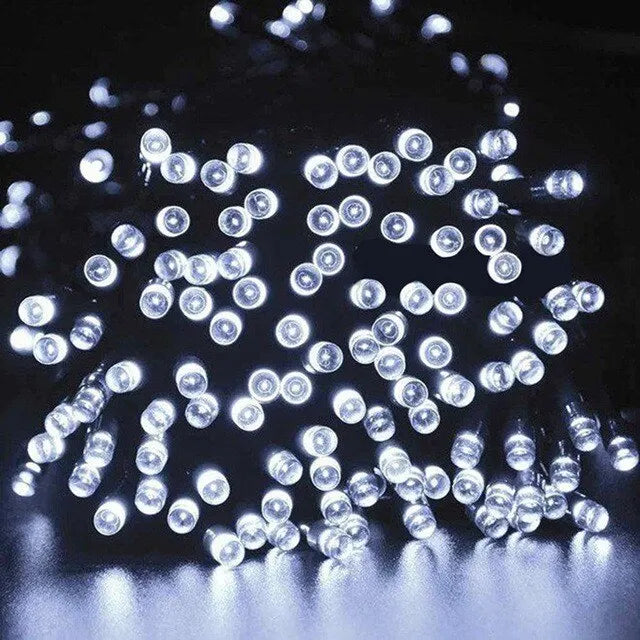 guirlande lumineuse solaire multicolore 100 leds ip65 moderne spikes