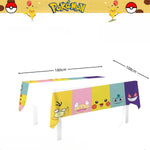 nappes plastique pokemon anniversaire pikachu poke balls geometriques pixel art enfants festives