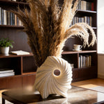 vase blanc moderne spirale opaque décoration intérieure table minimaliste contemporain
