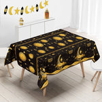 nappe table ramadan islamique motifs dorés étoiles lanternes fleurs İslam deco fête İslamique
