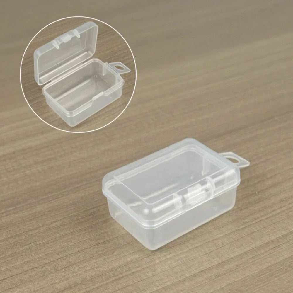 boîtes rangement transparentes couture clips vis boucles ruban aiguilles poignées pratiques fonctionnelles