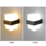 applique murale led moderne transparente blanc noir éclairage intérieur extérieur étanche ip65