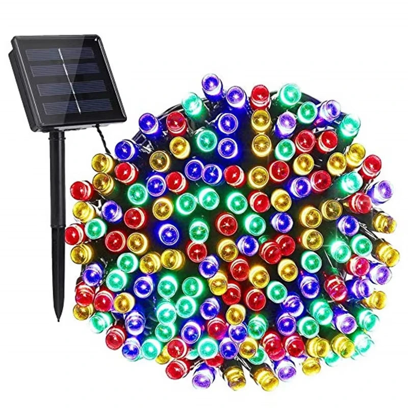 guirlande lumineuse solaire multicolore décorative extérieure jardin mariage fête Noël étanche moderne longue