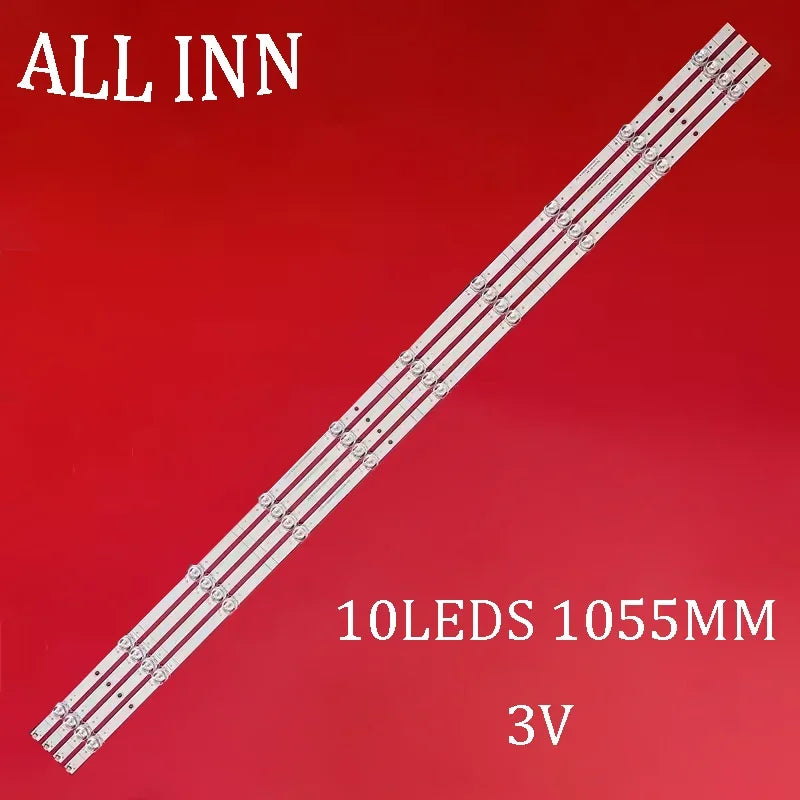 bande led 1055mm 10 leds 3v blanc moderne éclairage télévision fixe