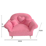 meubles miniatures salon rose velours cœurs romantique girly miroir coffre bijoux coussins figurines