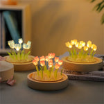 décoration intérieure tulipe verre LED rouge orange verte minimaliste chambre salon festive