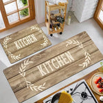 tapis sol extérieur polyester antidérapant motif feuilles blanches rustique vintage marron clair beige blanc