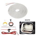ruban led flexible moderne couleur bleu rouge blanc jaune vert connecteur cable interrupteur intérieur