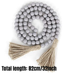 bracelet boho chic rondes tassel corde naturelle gris clair marron foncé