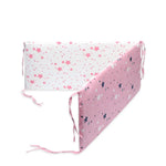 barrière lit bébé gris rose blanc bleu flamants roses licornes étoiles géométriques floraux