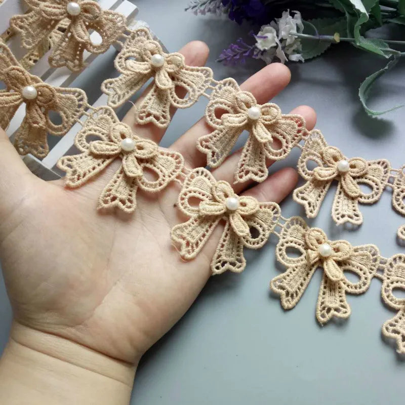 ruban dentelle nœuds mariage patchwork décoration costumes classique coton polyester 4.5cm couleurs transparente élégant