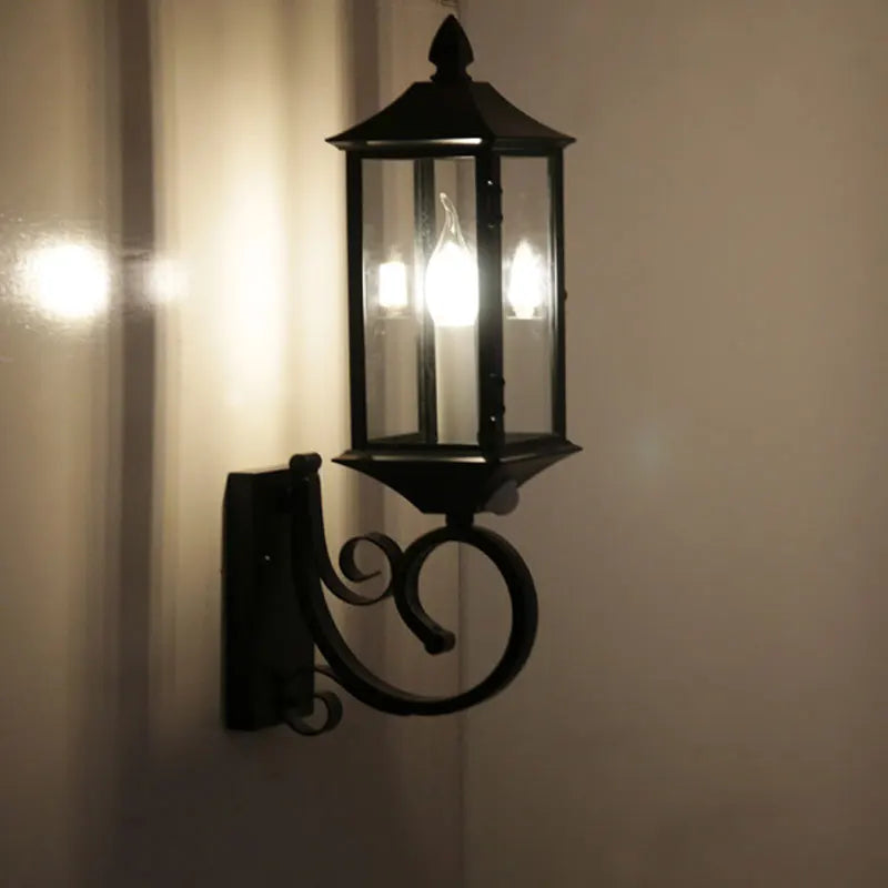 lampe murale noire classique transparente détecteur mouvement entrée couloir chambre coucher