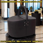 boîte maquillage simili cuir rouge marron noir bleu classique poignée portable organisateur utilitaire