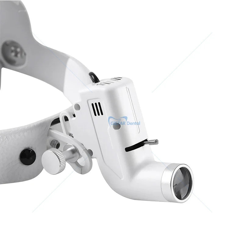 loupe tête lampe led réglable batterie lithium ceinture ajustable moderne opacité simili cuir blanc