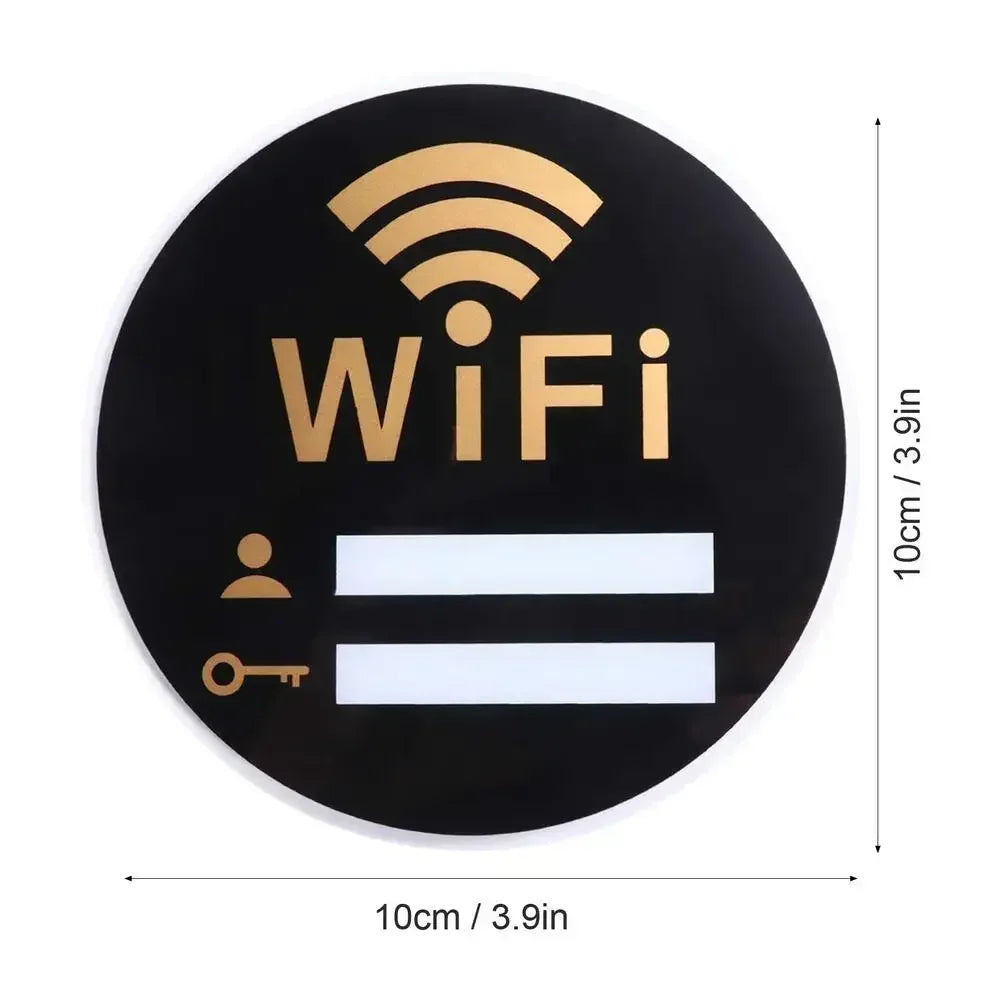 autocollants miroir wifi moderne adhésifs acrylique noir blanc doré personnes clés