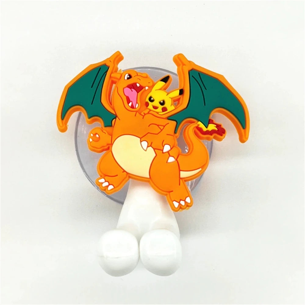 porte brosse dents murale pokemon pikachu squirtle bulbasaur ventouse salle bain